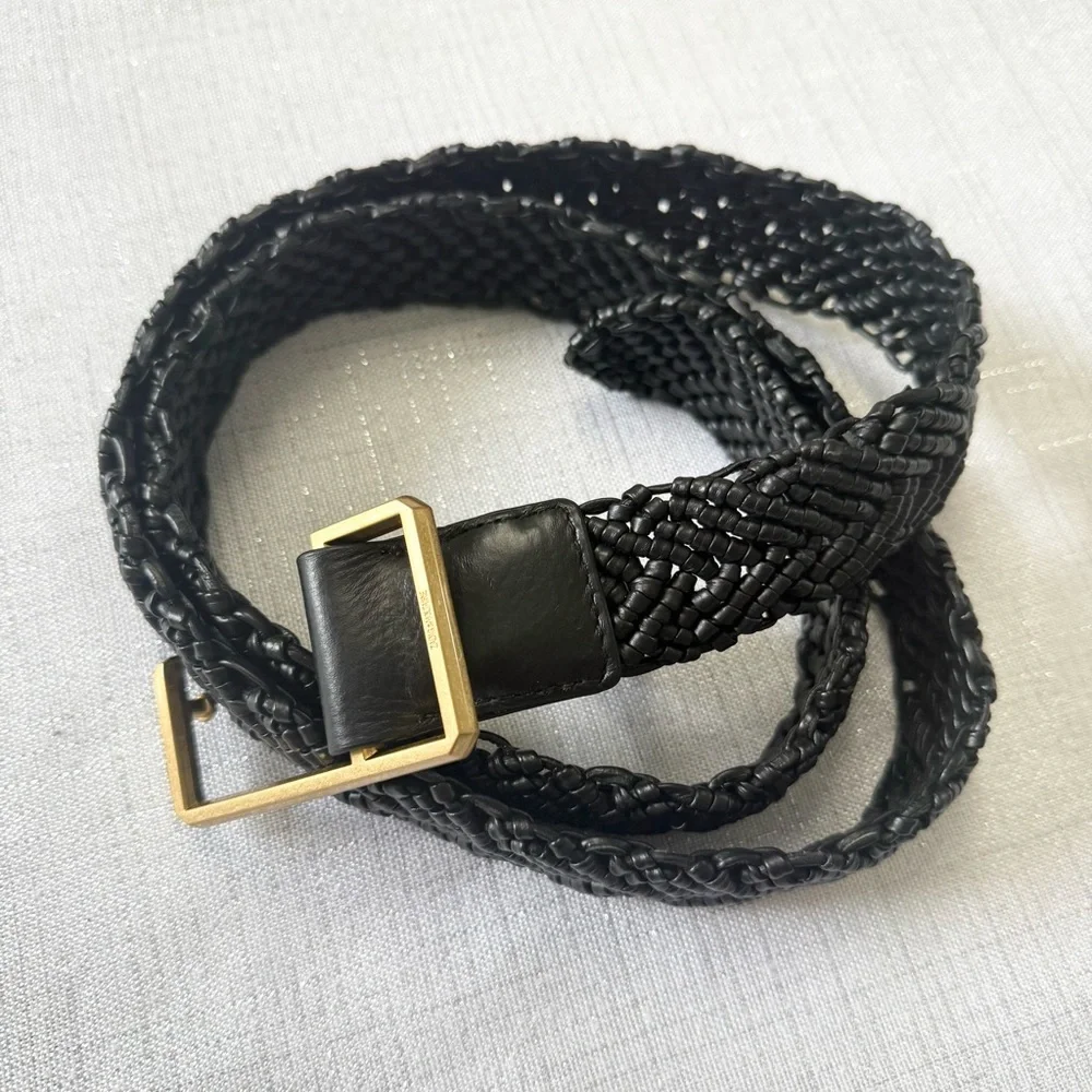 Zadig & Voltaire La Cecilia Obsession Belt Noir OS Braided leather C Buckle